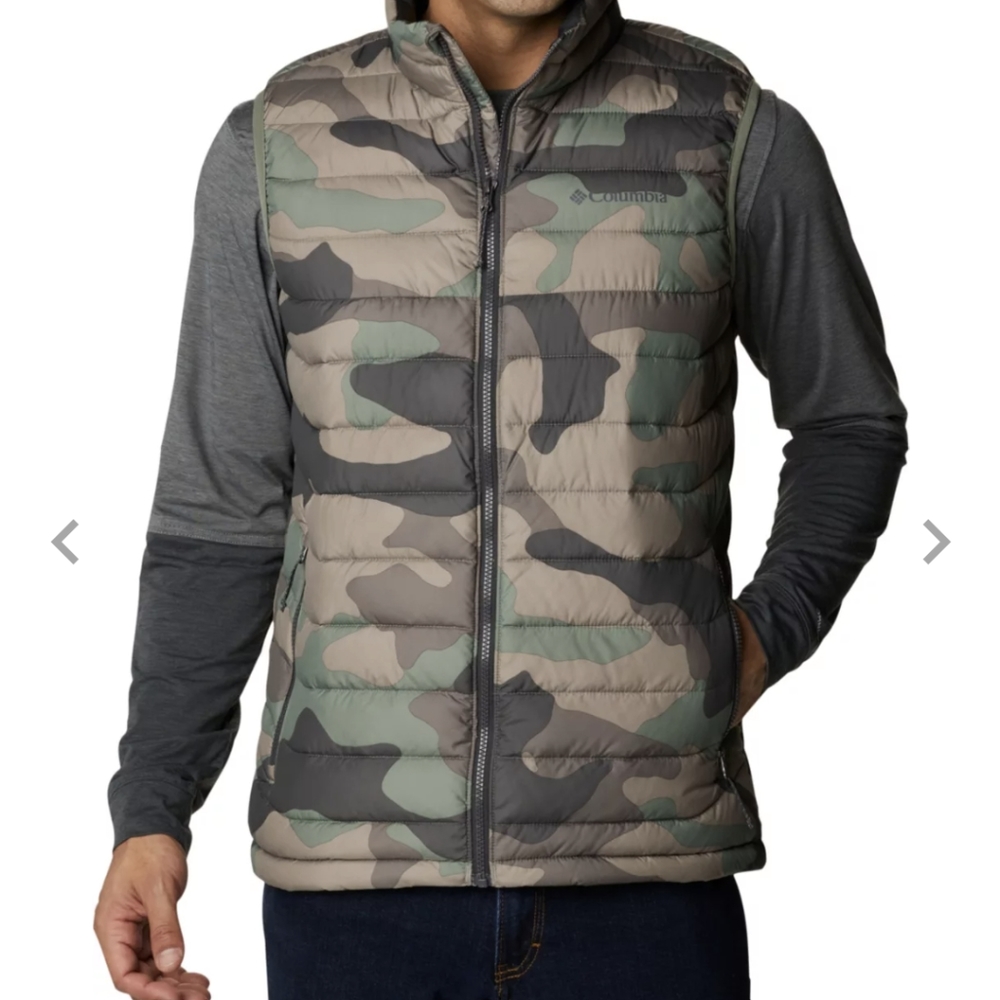 NWT Columbia Men's Powder Lite Vest in Camo